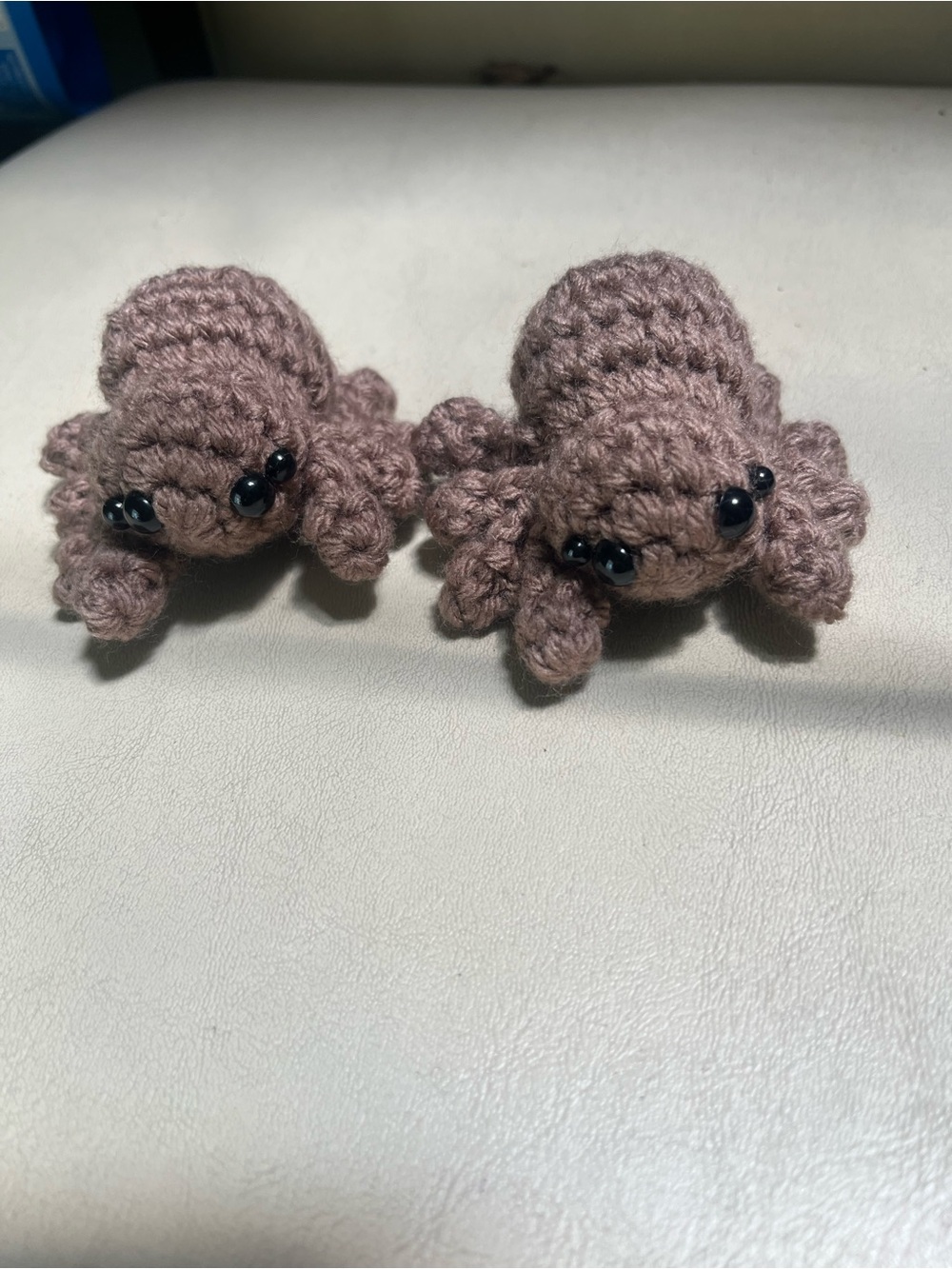 Handmade Crochet Jumping Spider- Brown